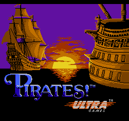 Pirates title screen for NES